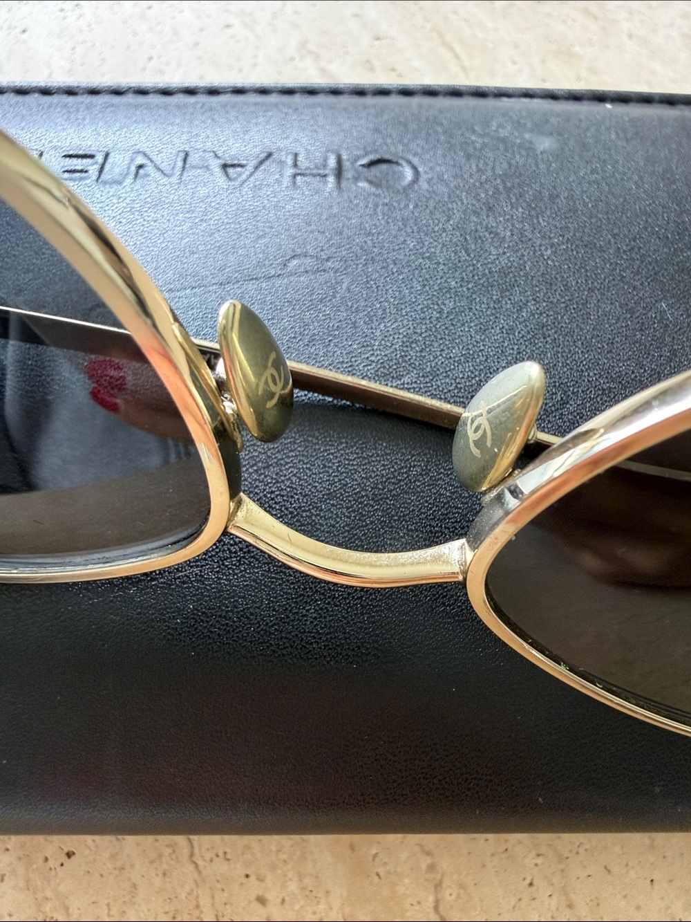 CHANEL Gold Cat Eye Sunglasses - Picture 7 of 12